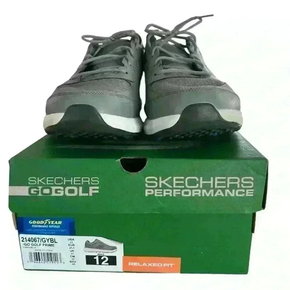 Skechers Gray Athletic Men’s Golf Shoes Relaxed Fit Go Golf Prime Spikeless Sz12 - Picture 8 of 9